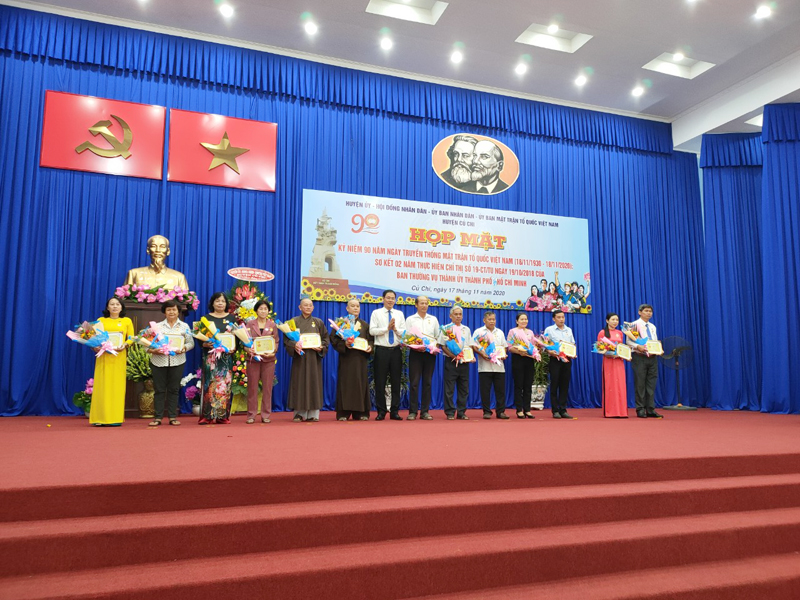 Tp. HCM: Phật giáo Củ Chi tham dự buổi họp mặt kỷ niệm 90 ngày truyền thống MTTQVN