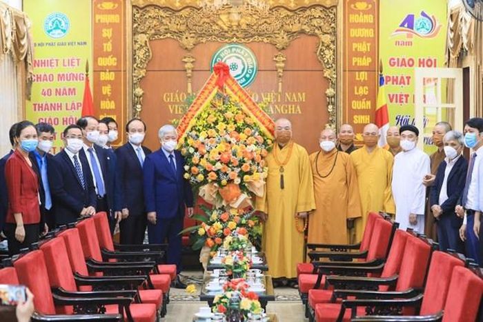 Ủy ban T.Ư MTTQVN thăm, chúc mừng Giáo hội Phật giáo Việt Nam
