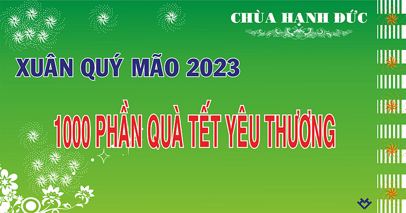 Tp. HCM: H. Củ Chi: 1000 Phần quà xuân Quý Mão 2023 tại chùa Hạnh Đức