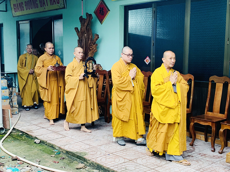 Tp. HCM: H. Củ Chi: Ban Chỉ Đạo ACKH PL 2567 ghé thăm trường hạ chùa Pháp Thành