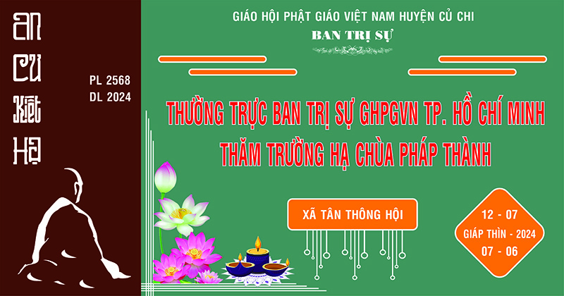 Tp. HCM: H. Củ Chi: Ban trị sự GHPGVN Tp. Hồ Chí Minh thăm trường hạ chùa Pháp Thành.