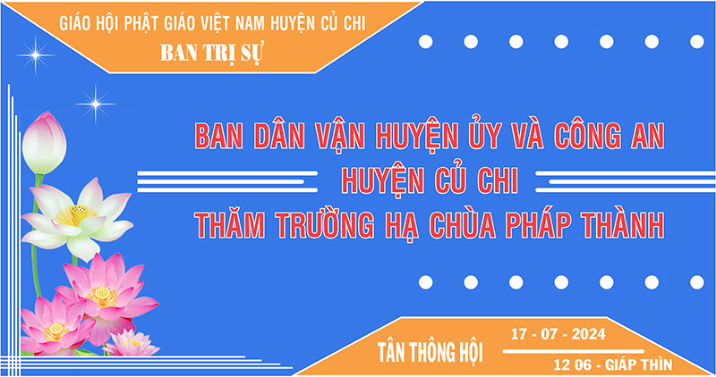 Tp. HCM: H. Củ Chi: Ban dân vận và công an huyện Củ Chi thăm trường hạ chùa Pháp Thành