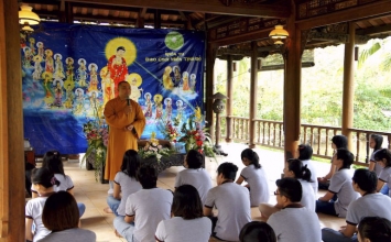 150 bạn trẻ dự khóa tu ''Dạo chơi miền Tịnh Độ'' tại nhà vườn Long Thuận