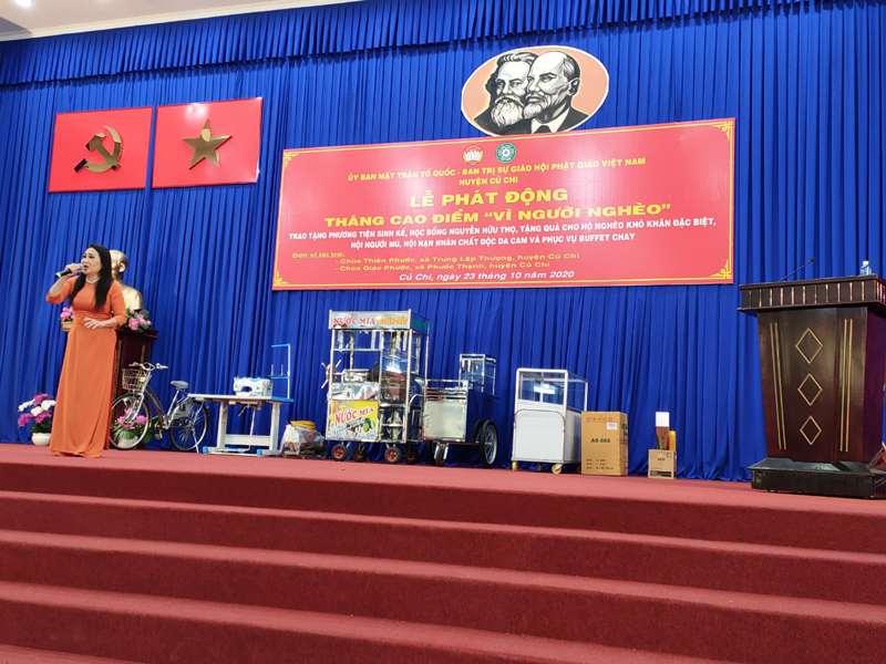 Tp. HCM: H. Củ Chi, Phật giáo tham gia chương trình phát động vì người nghèo.