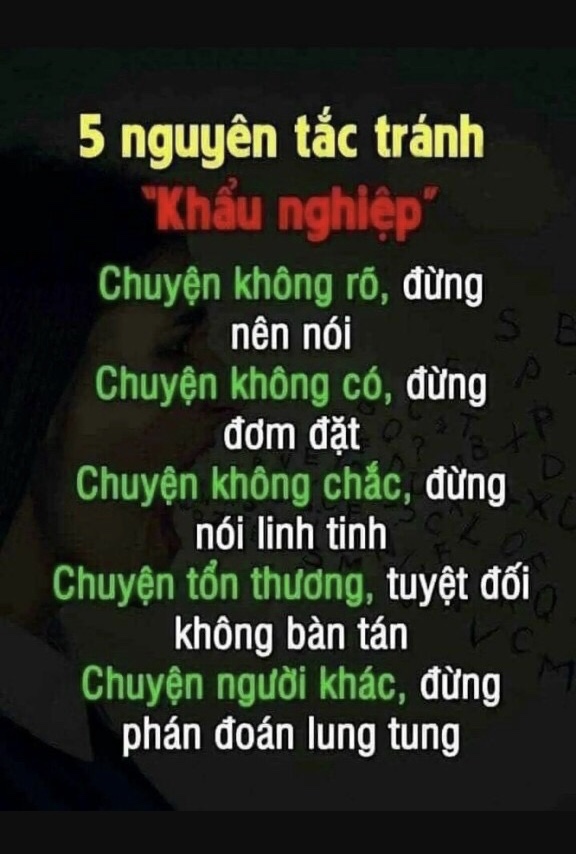 5 nguyên tắc tránh khẩu nghiệp