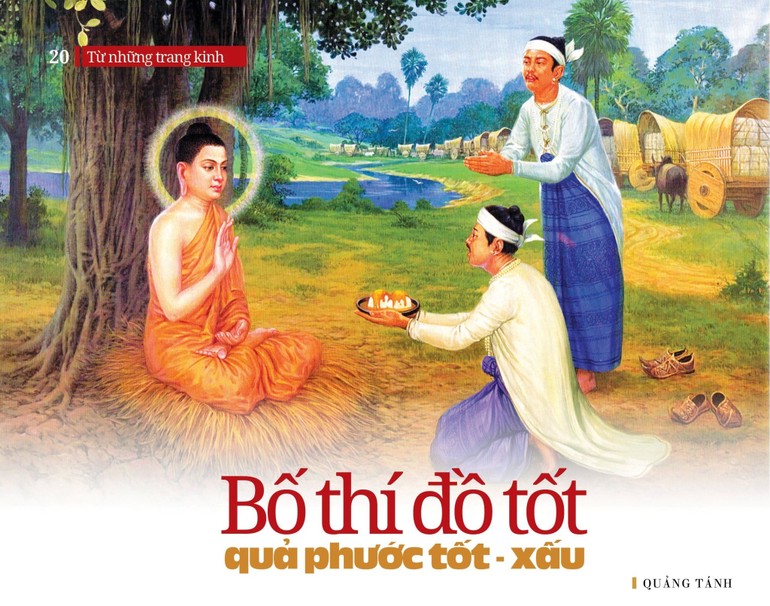 Bố thí đồ tốt quả phước tốt - xấu