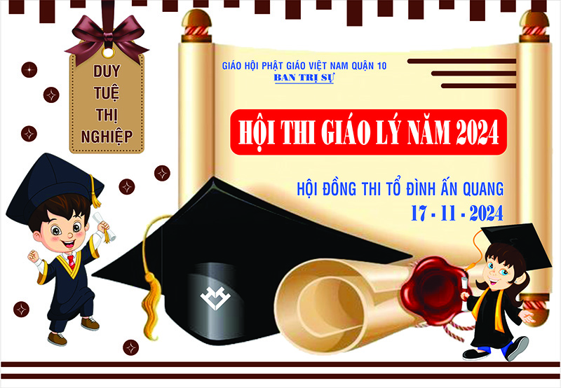 Tp. HCM: Quận 10: Hơn 250 Phật tử tham dự hội thi giáo lý năm 2024 tại hội đồng thi Tổ đình Ấn Quang