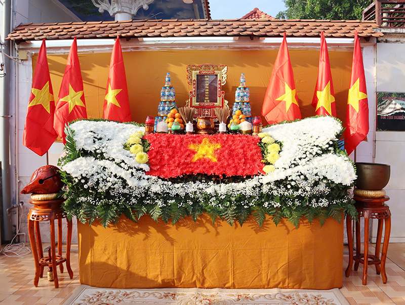 Tp. HCM: H. Củ Chi, Lễ tưởng niệm chiến sĩ trận vong tại chùa Hạnh Đức