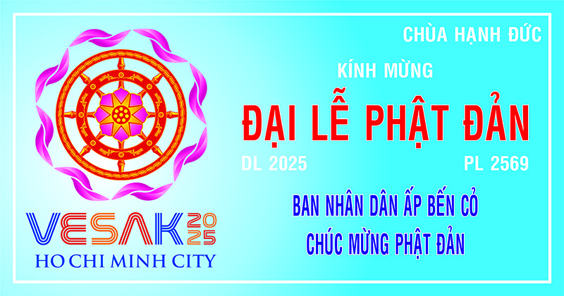 Tp. HCM: H. Củ Chi, xã Phú Hòa Đông, Ấp Bến Cỏ chúc mừng Phật đản tại chùa Hạnh Đức