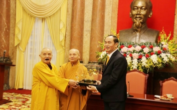 Chủ tịch nước Trần Đại Quang gặp mặt thân mật đoàn đại biểu HĐCM, HĐTS GHPGVN